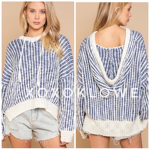 POL Barbie Pink Striped Turtleneck Sweater Relaxed Fit - Picture 13 of 13